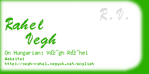 rahel vegh business card